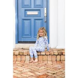 NEW SAIL TO SABLE kids shell pajamas in blue